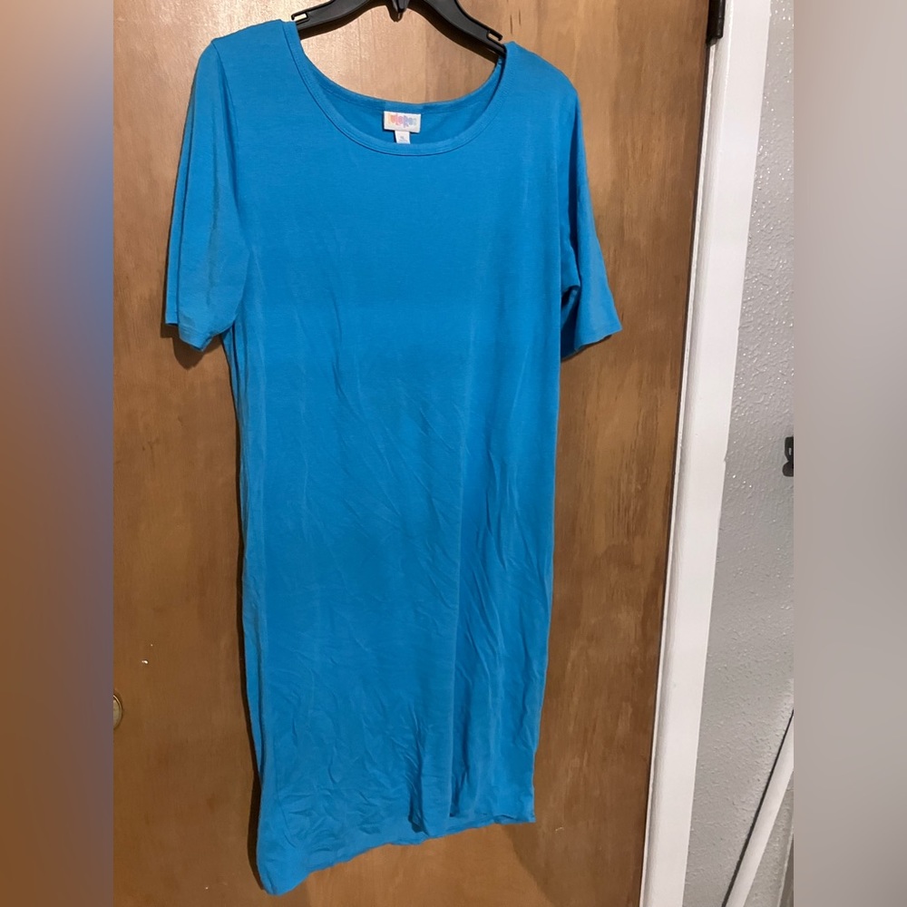 Blue midi dress